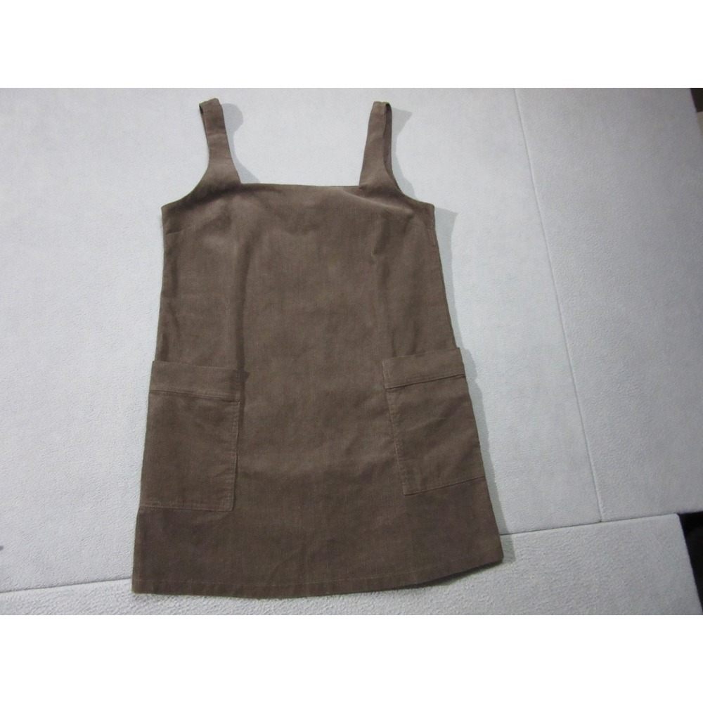 ASOS Dress Womens 8 Brown Corduroy Pinafore Mini Design Sleeveless Square Neck